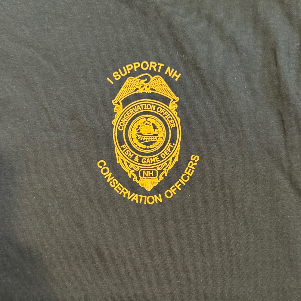Gildan Black Short Sleeve Tee with Yellow NH Conservation Badge